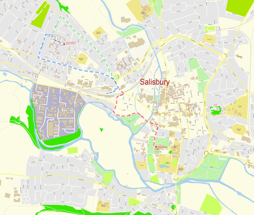 Map pin marking an apartment location in a city