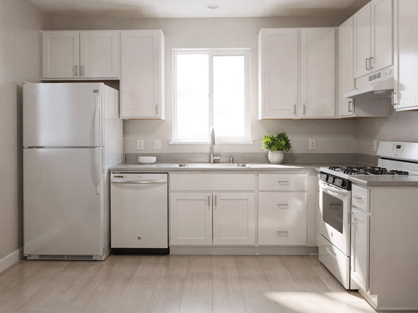 Kitchen with full appliances