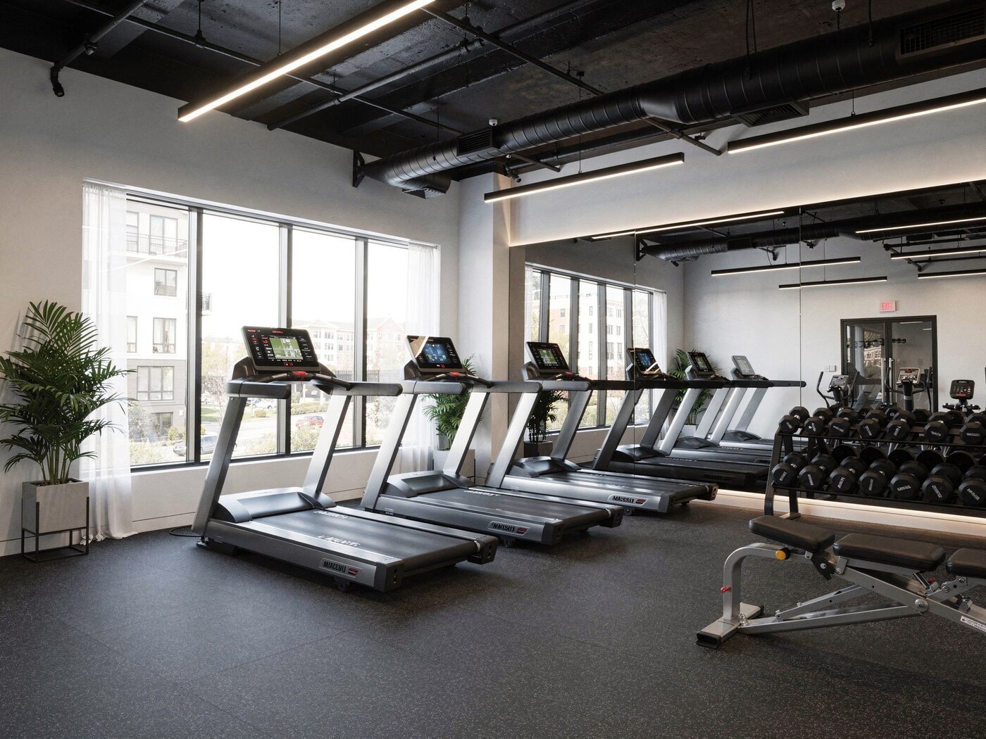 The 24-hour fitness center